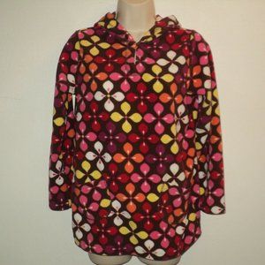 Hanna Andersson Girl's Size 150 (12-14) Soft Floral Fleece Hoodie Long Sleeves